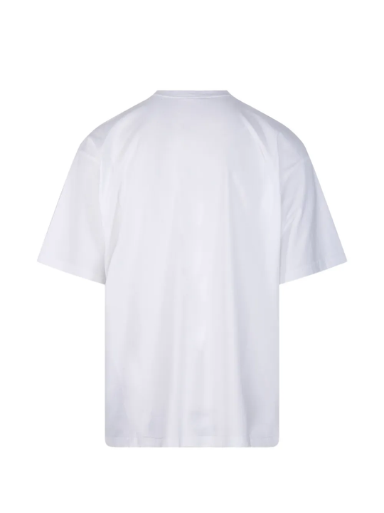 White t-shirt, back view