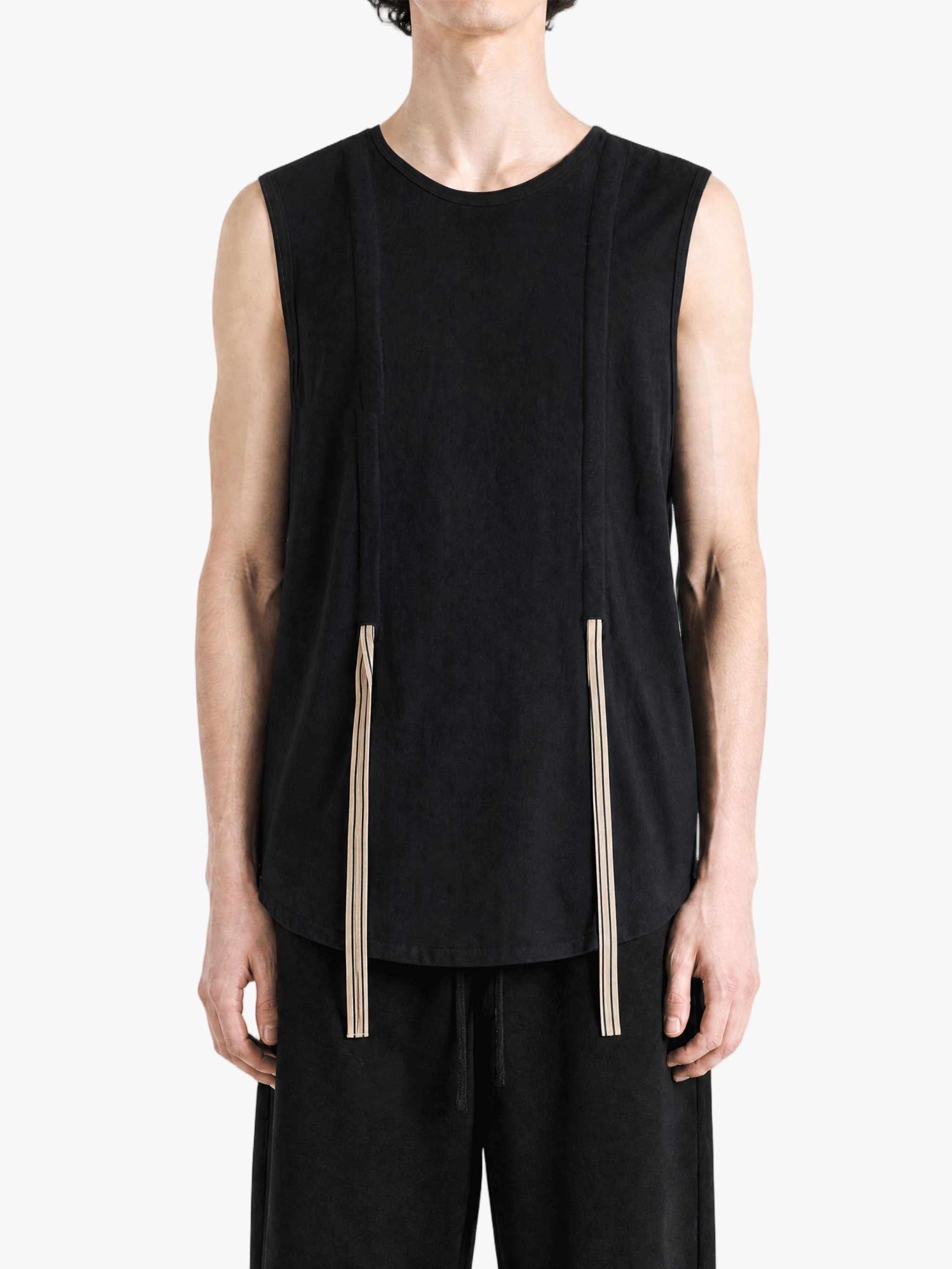 Black top, full body view