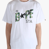 White tee, front view