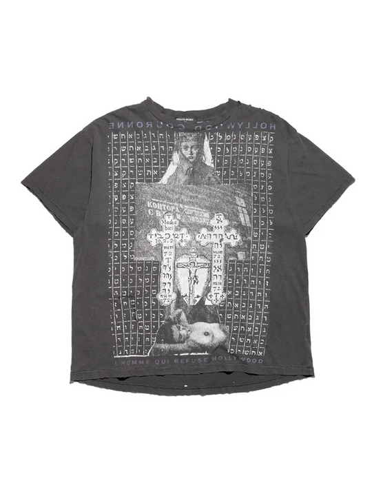 Black t-shirt, front view