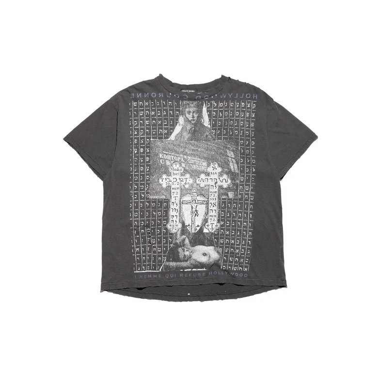 Black t-shirt, front view