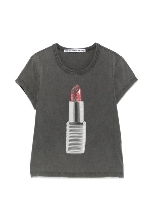 Black T-shirt, front view