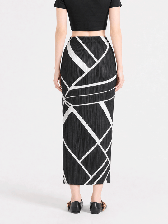 Black skirt worn by a person, showing the skirt fit