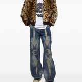 blue jeans , full body view