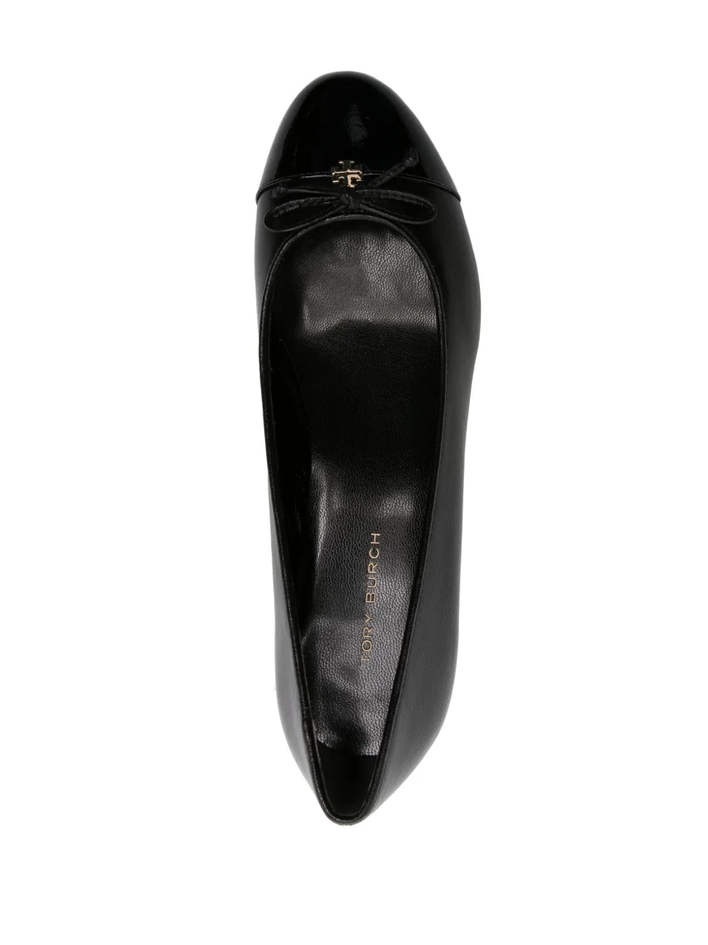 Black loafers,top view