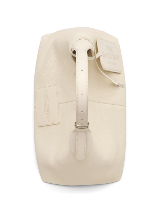 Tan bag, back view