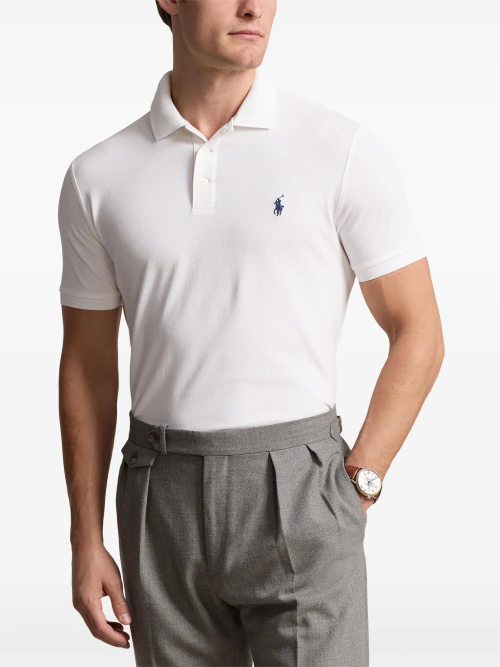 White tee, front view