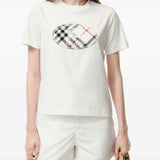 Tan t-shirt, full body view