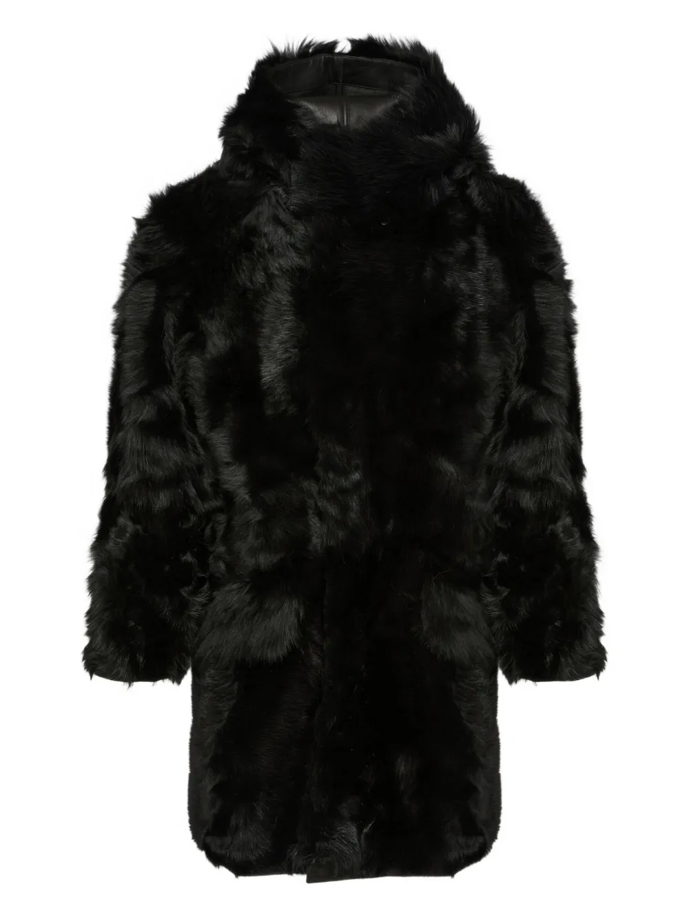 Black coat, front view