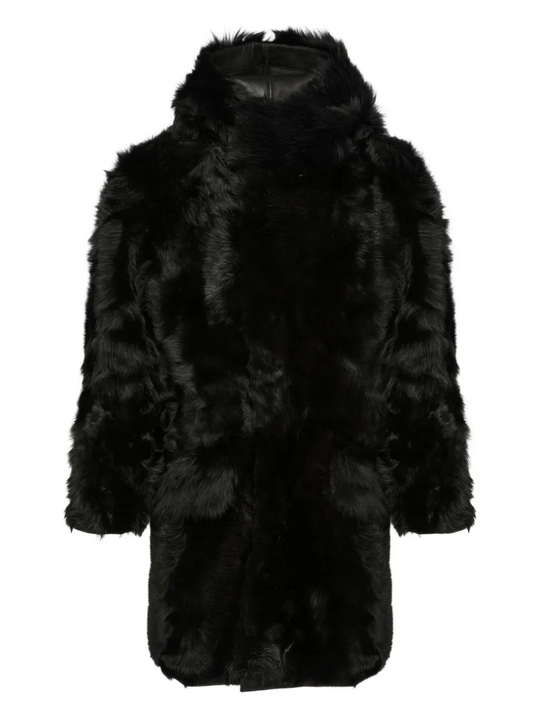 Black coat, front view