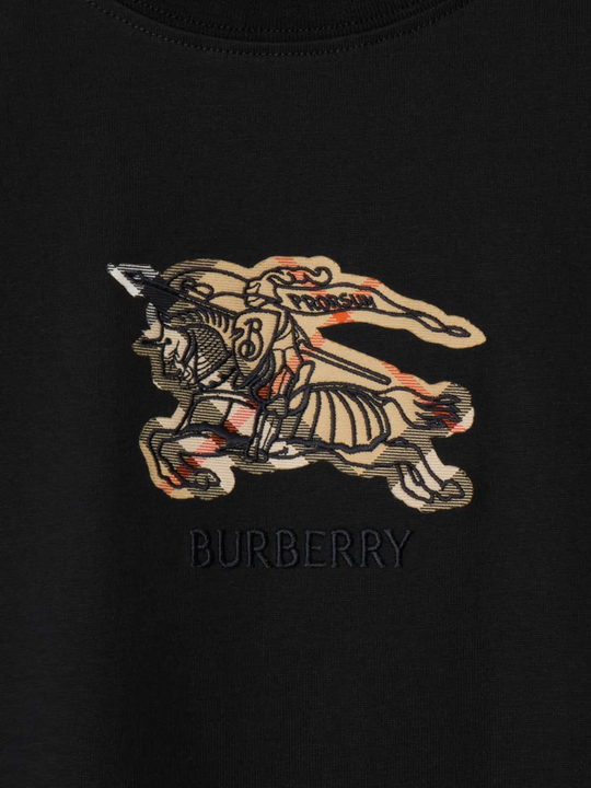 Close up of Black T-shirt, showing texture of the cotton fabric