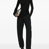 Black t-shirt, full body view