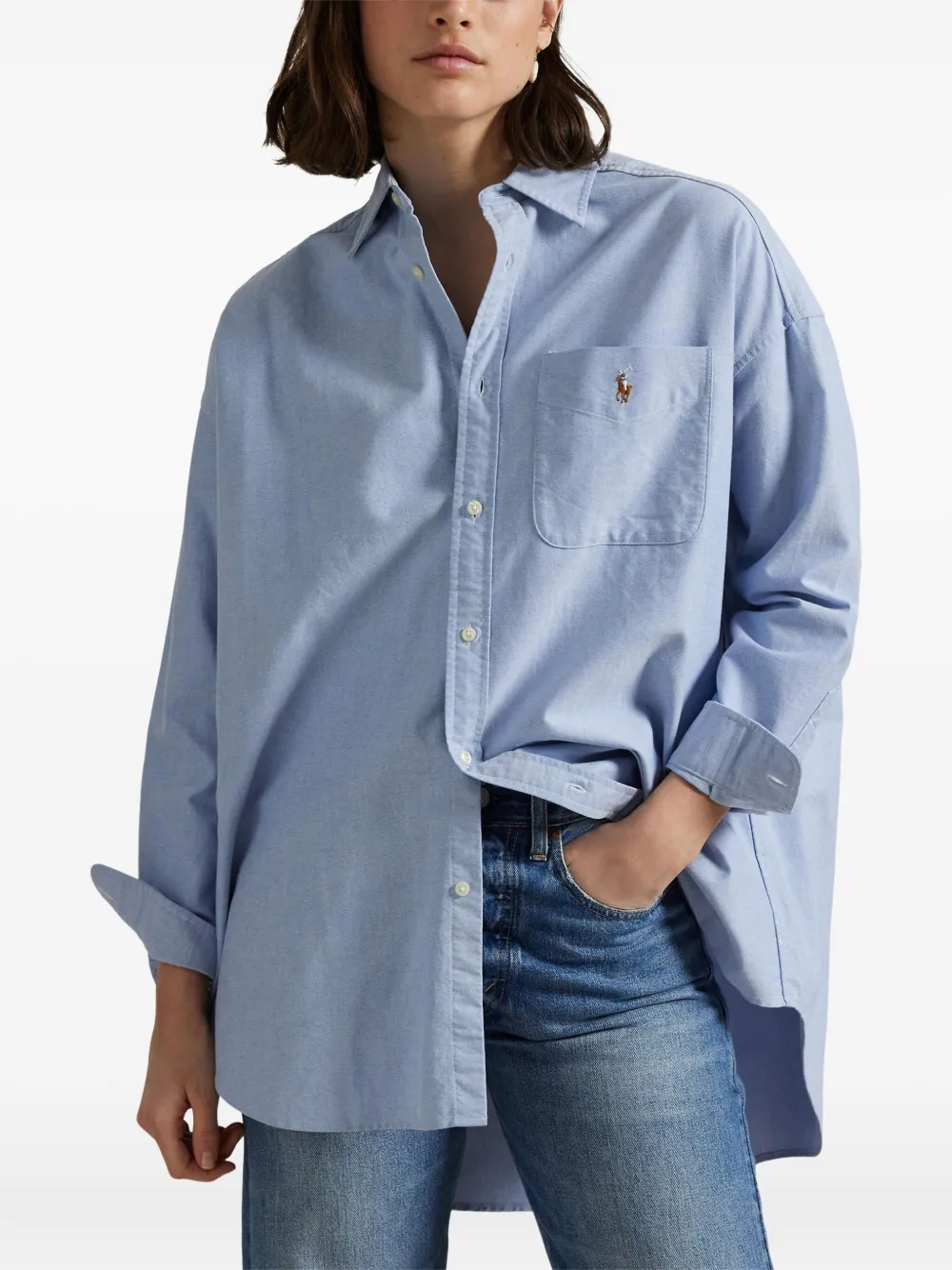 POLO RALPH LAUREN - Women Long Sleeve Oxford Collared Sport POLO RALPH LAUREN - Women Long Sleeve Oxford Collared Sport