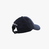 Navy hat, back view