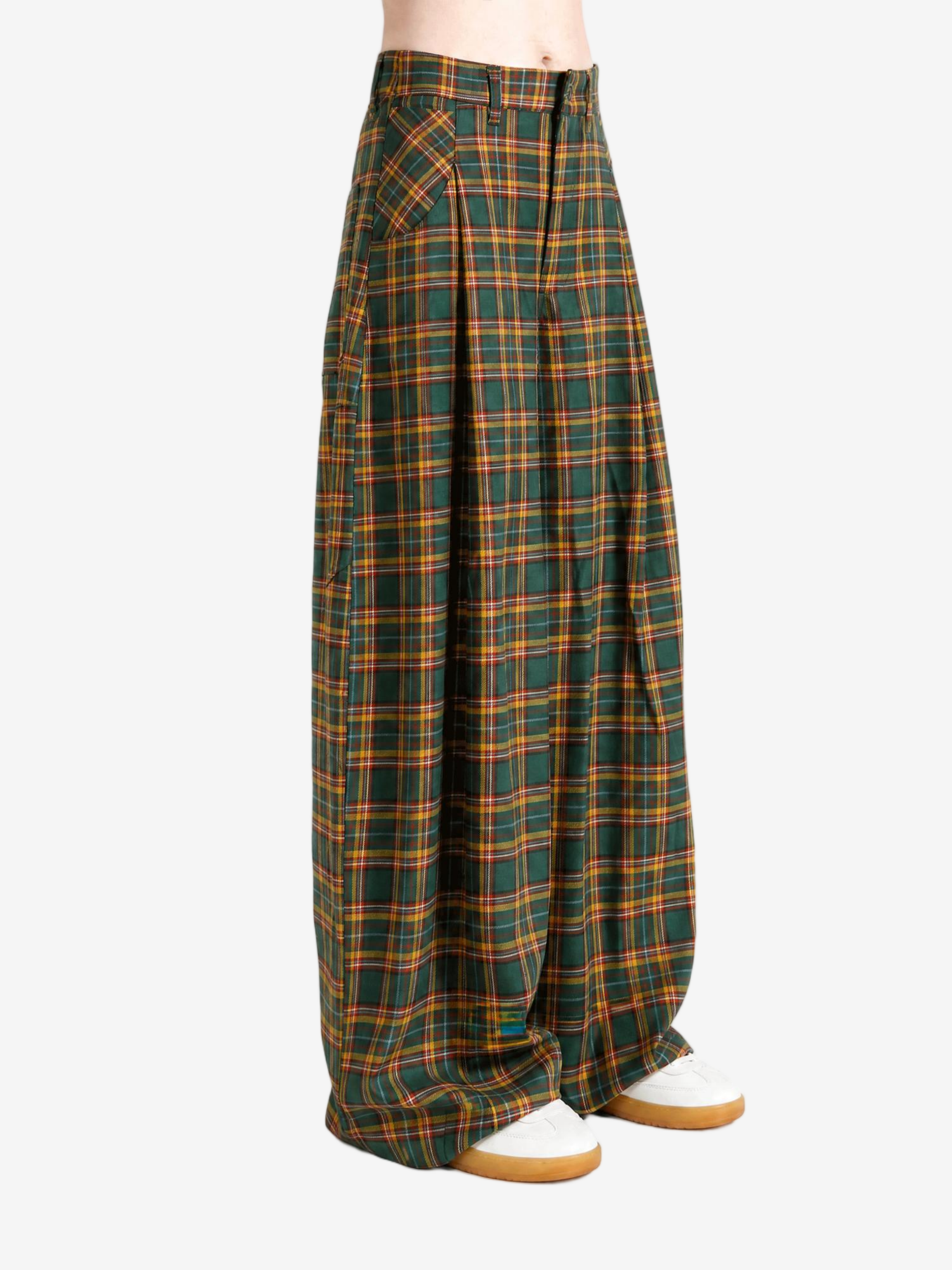 Green pants, front view