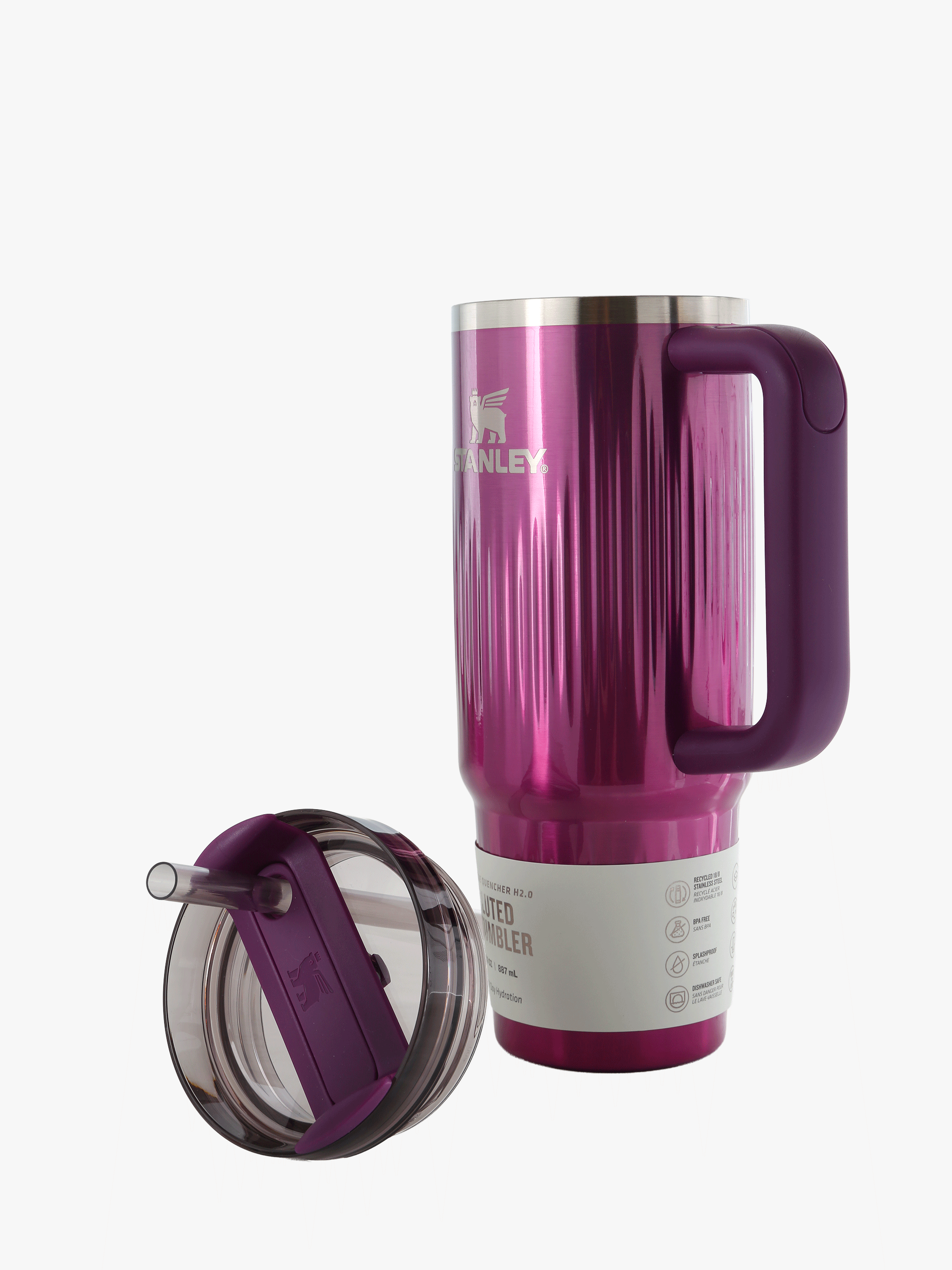 Purple product, front view