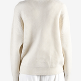 Tan knitwear, front view