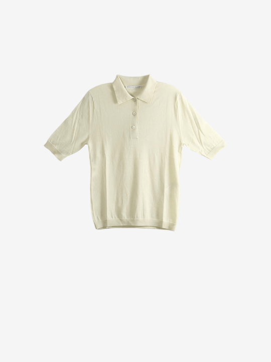 Tan knitwear, front view