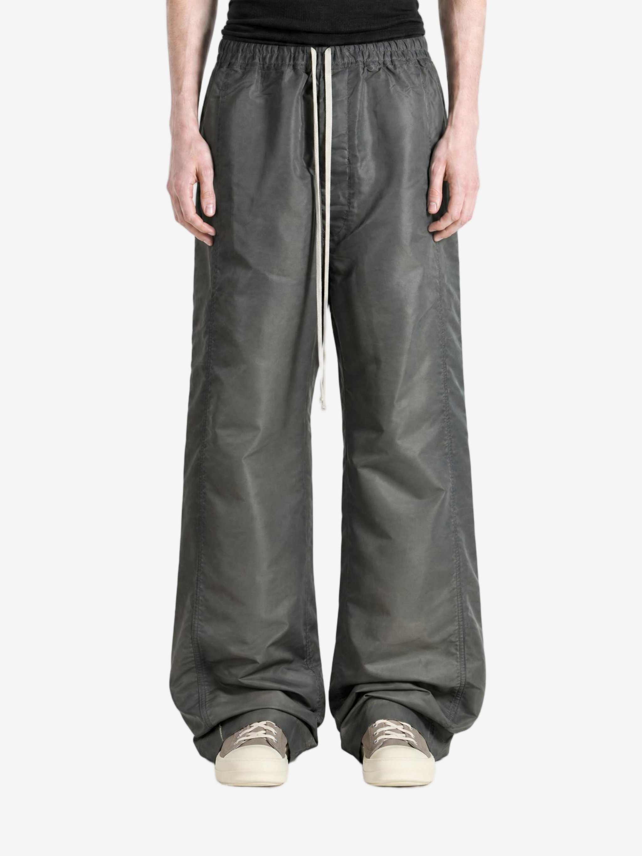 Grey pants, full body view