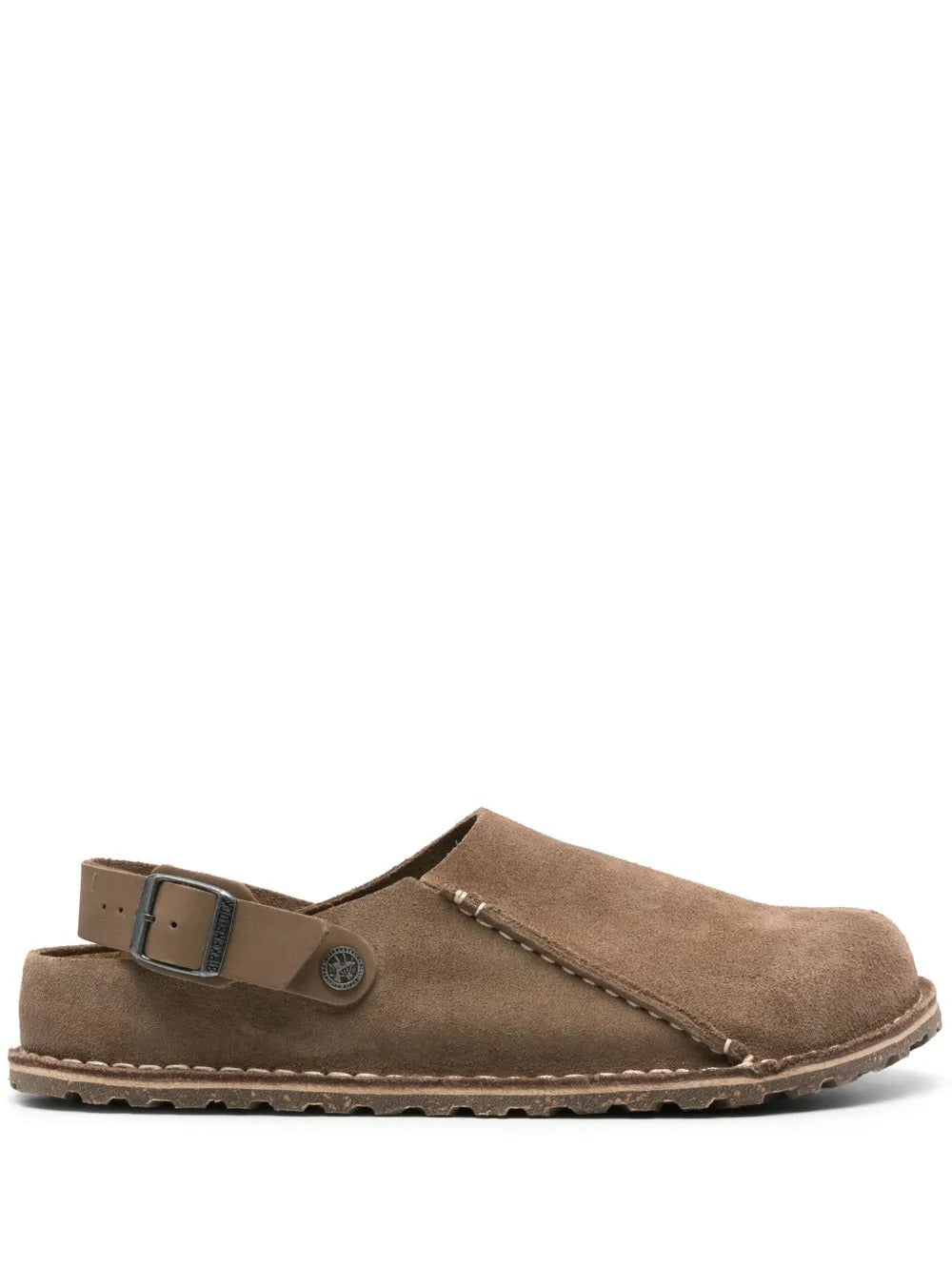 Brown sandals, side view
