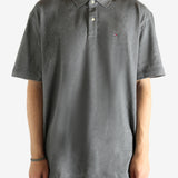 Grey T-shirt worn by a person, showing the T-shirt's fit