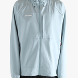 Blue jacket worn by a person, showing the jacket's fit