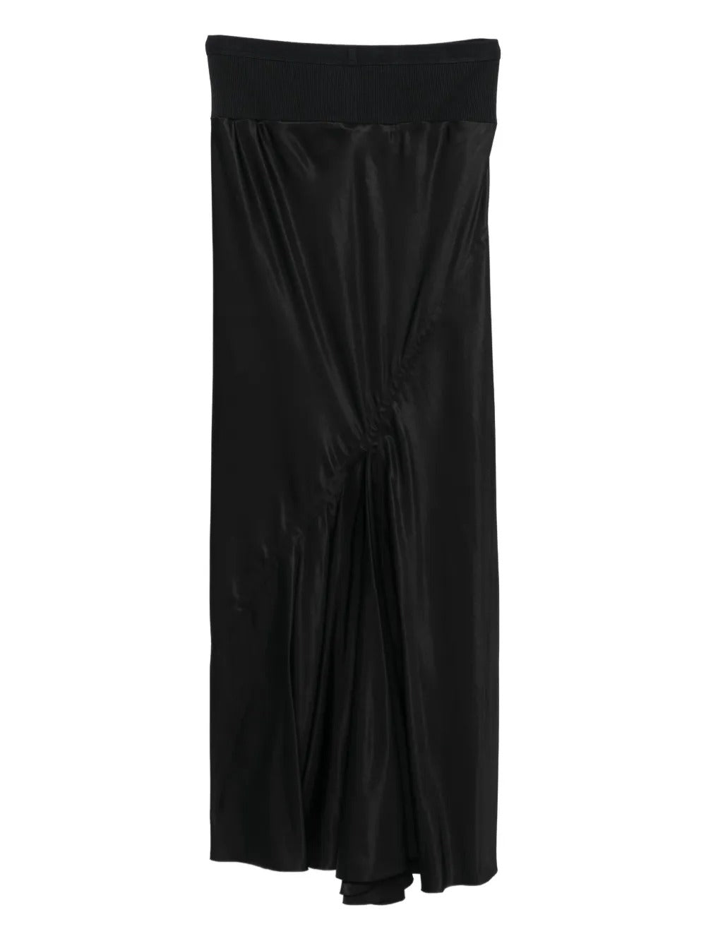 Black skirt, back view