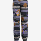 Black pants worn by a person, showing the pants' fit