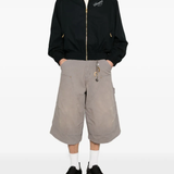 Grey shorts,full body view