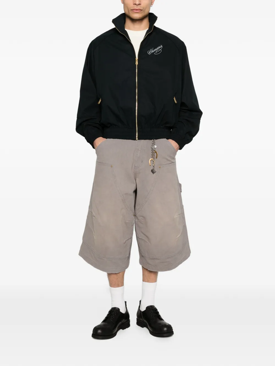 Grey shorts,full body view