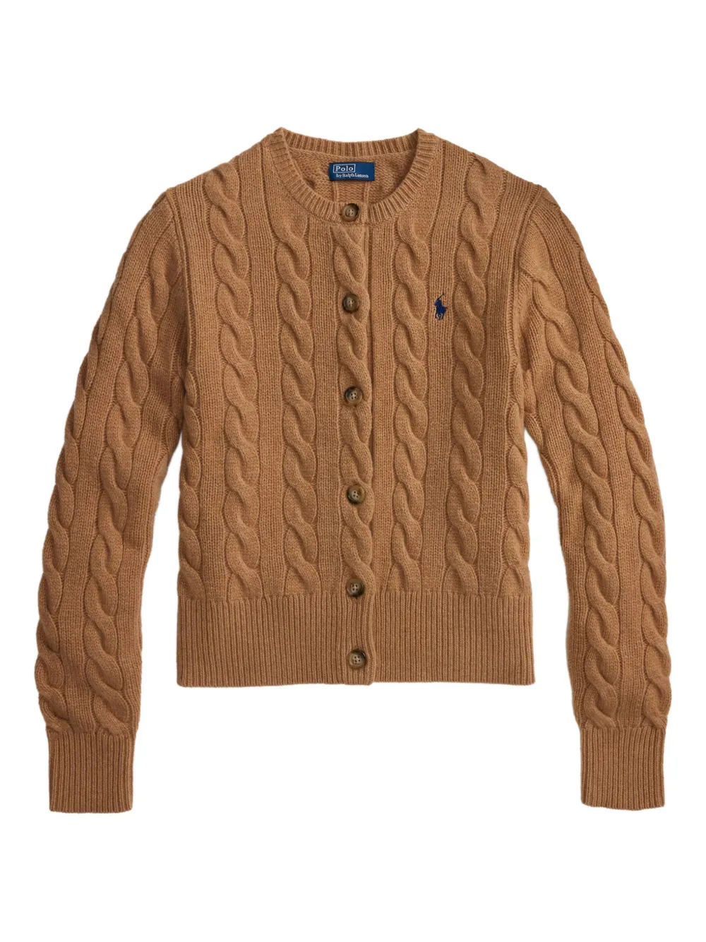 Brown cardigan, front view