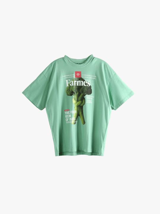 Green t-shirt, front view