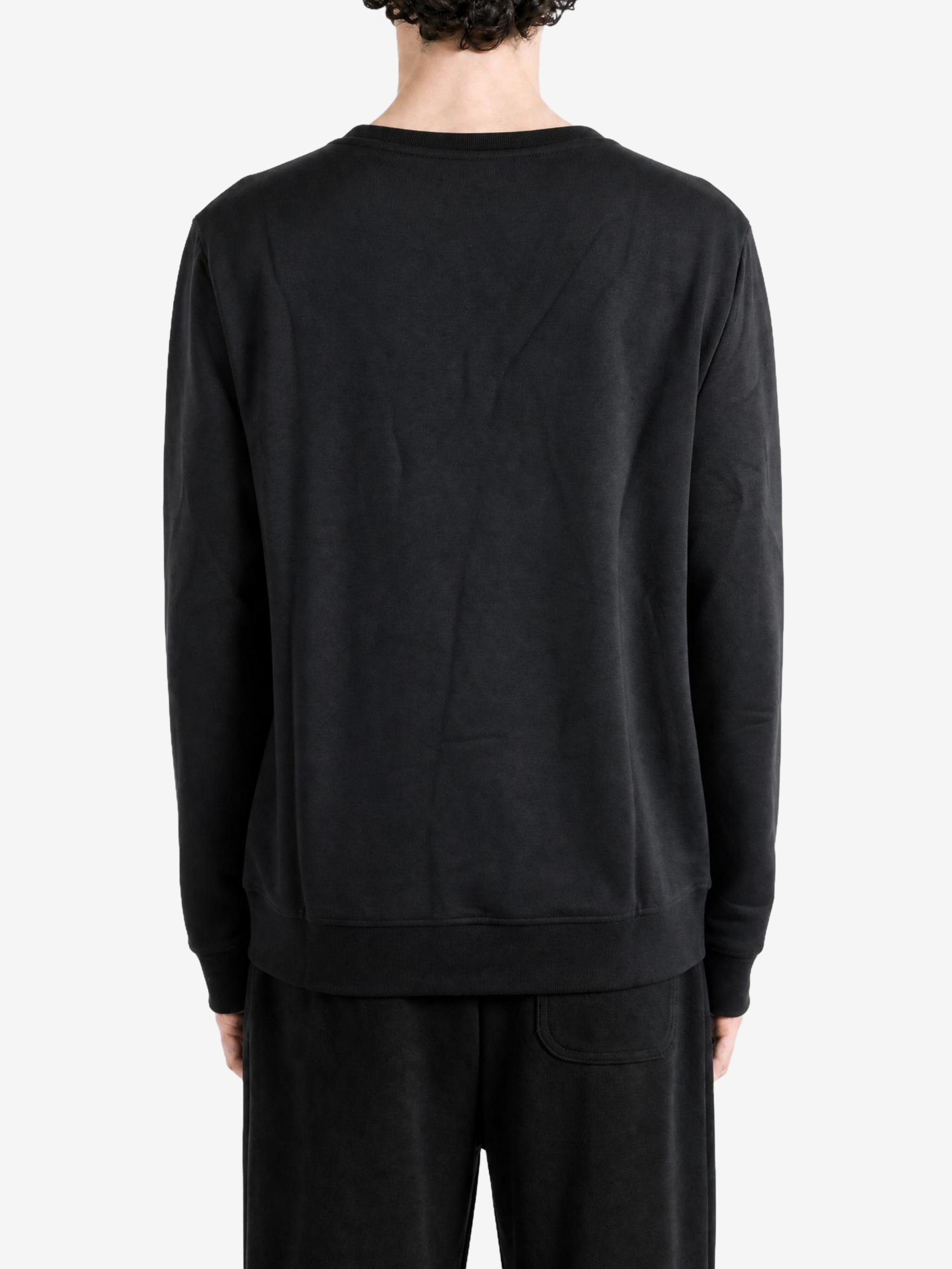 Black hoodie, full body view