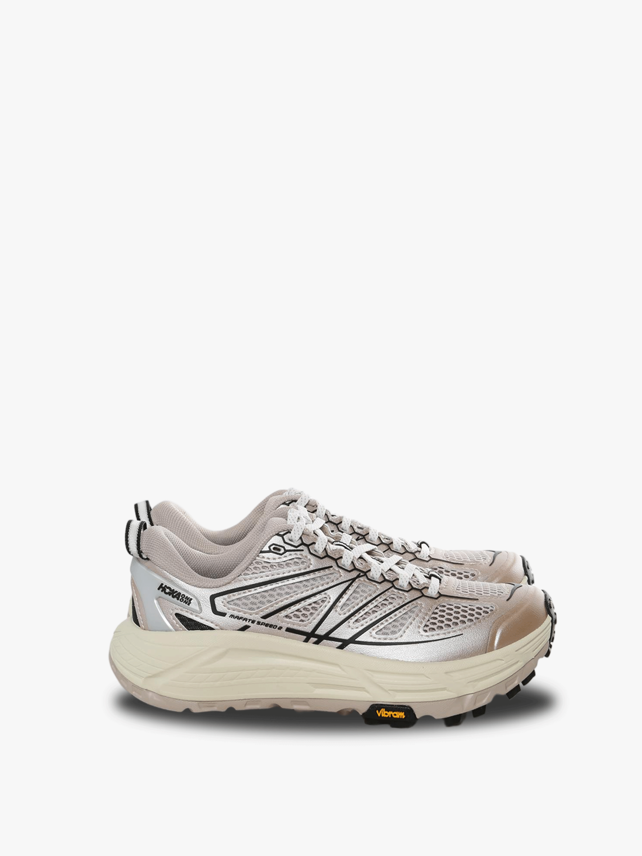 Grey sneakers, front view