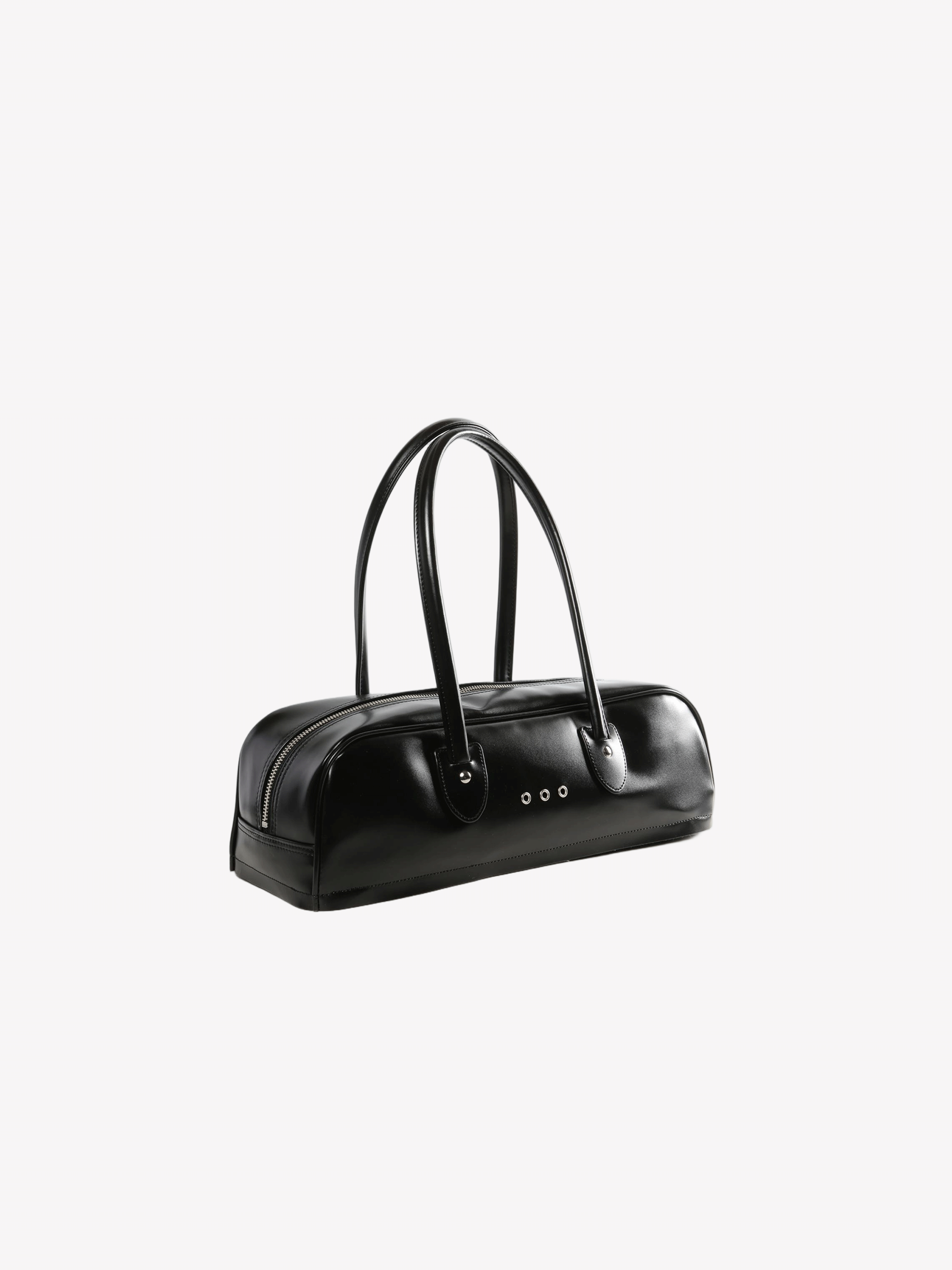 Black handbag,side view