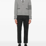 Grey knitwear, full body view