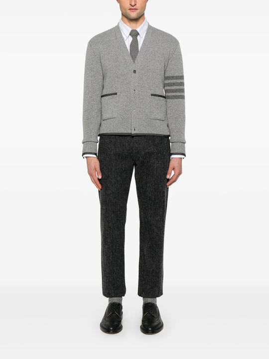 Grey knitwear, full body view