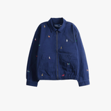 Navy jacket, front view