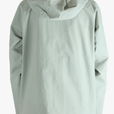 Grey jacket worn by a person, showing the jacket's fit