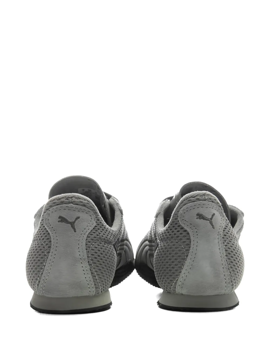 Grey shoes, back view