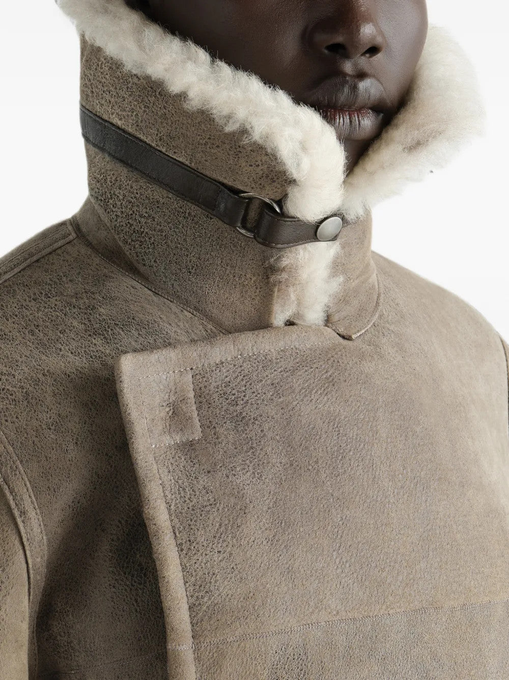 Tan jacket, front view