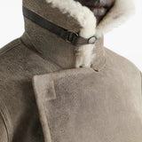 Tan jacket, front view