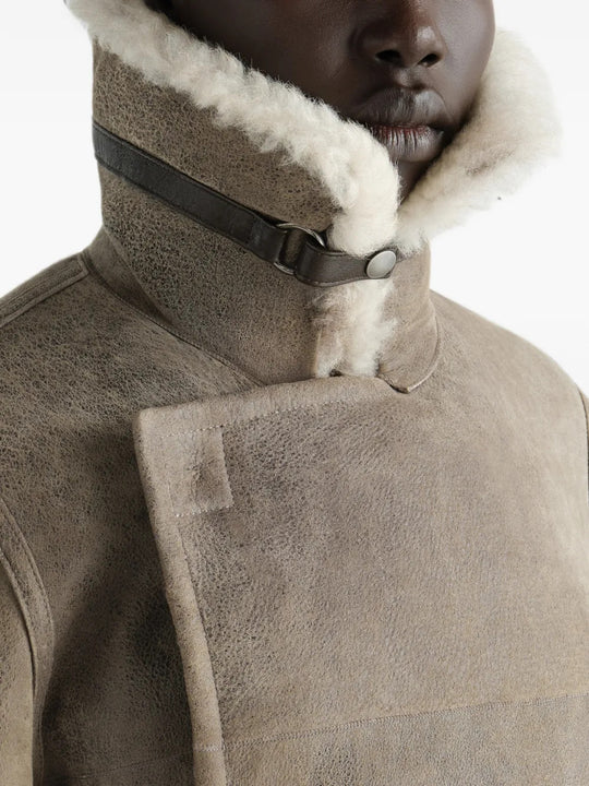 Tan jacket, front view