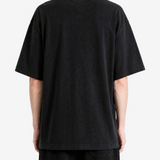 Black t-shirt, full body view