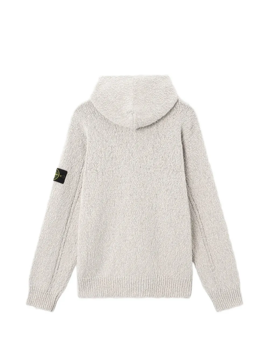 Grey hoodie, back view