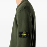 Close up of green sweat,showing texture of the cotton fabric.