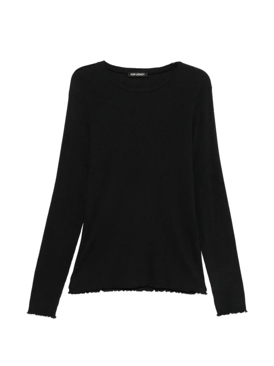Black knitwear, front view