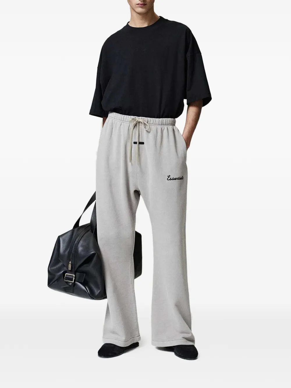 White pants, full body view