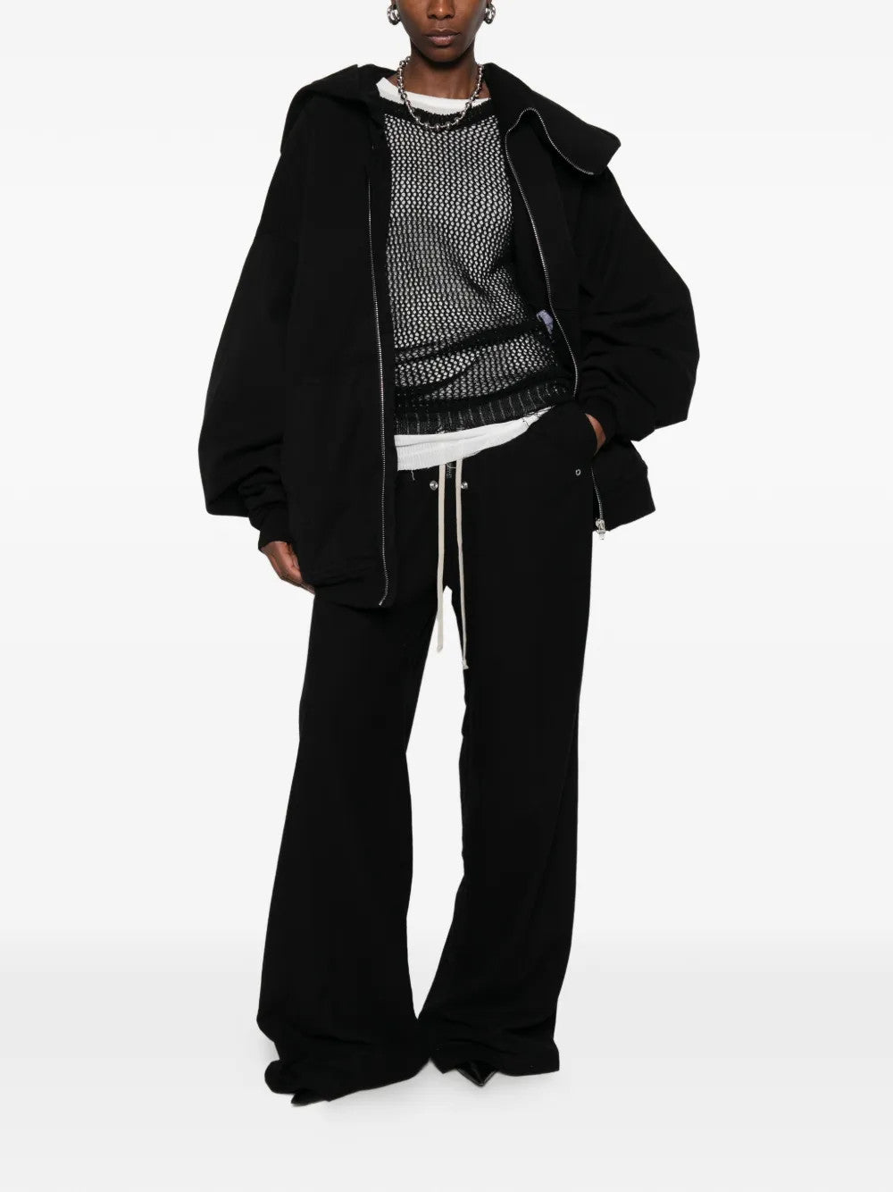 Black pants, full body view