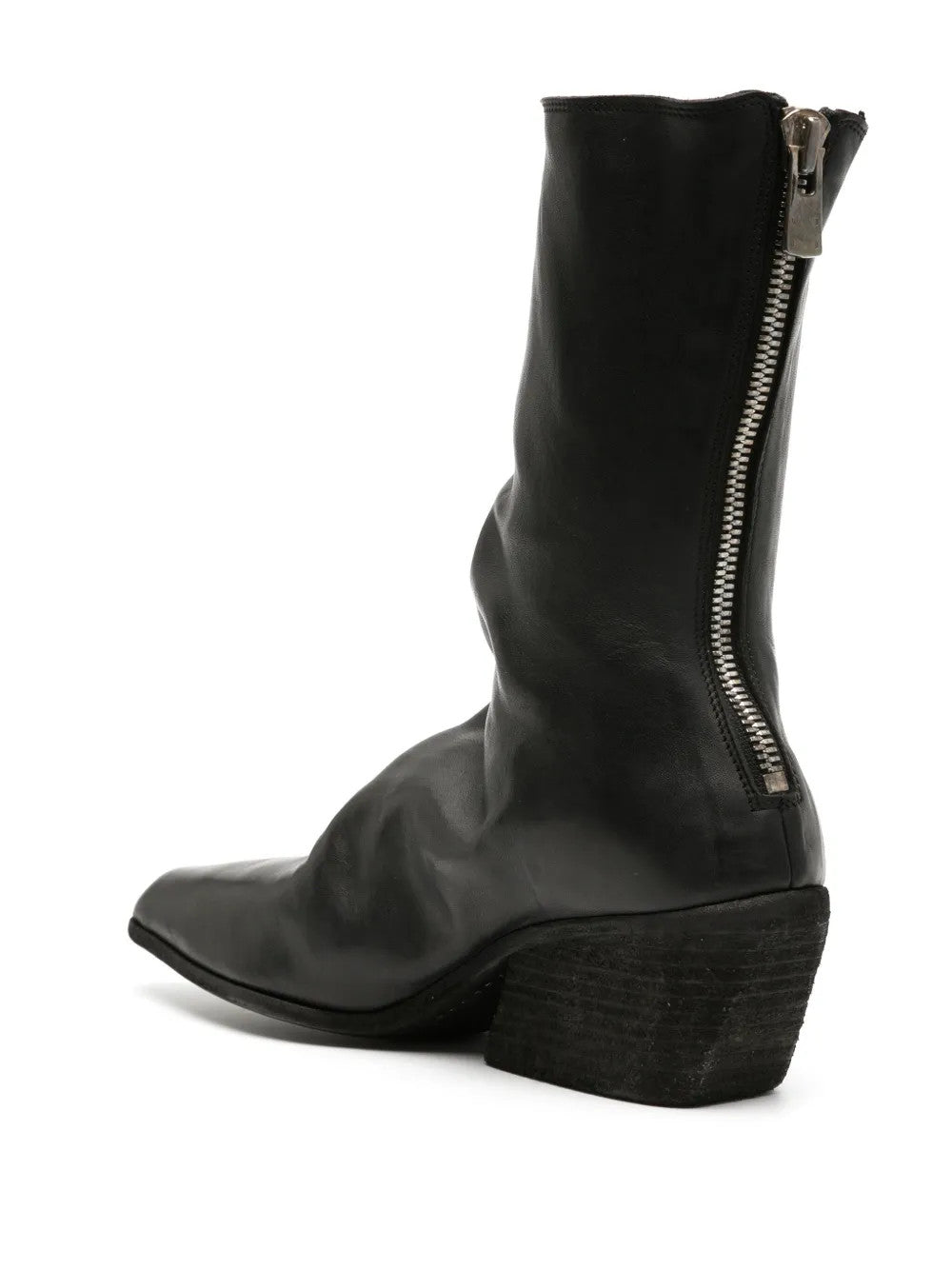Black boots, front view